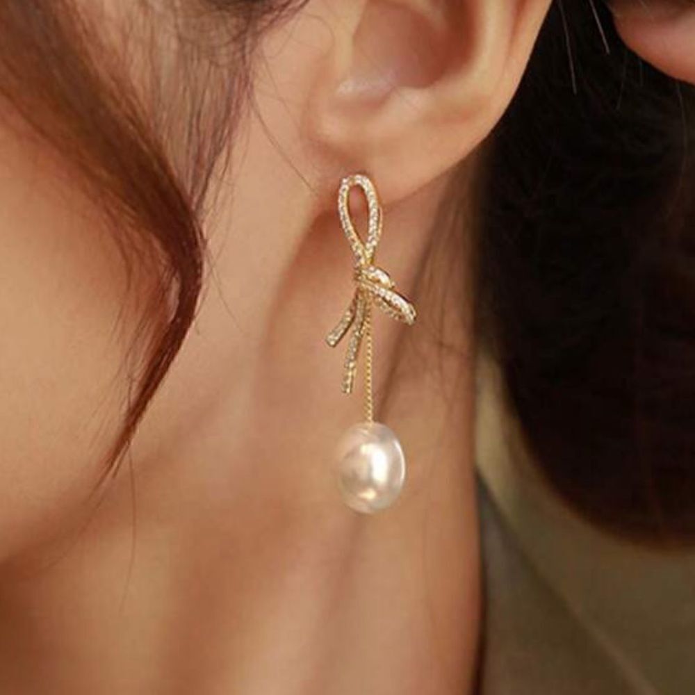 Bohemian pearl drop earrings A516